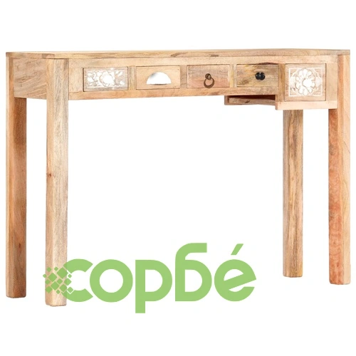 Конзолна маса, 110x30x75 cм, мангово дърво масив ➤ топ цена ➤ sorbe.bg