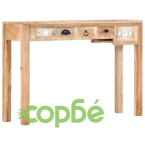 Конзолна маса, 110x30x75 cм, мангово дърво масив ➤ топ цена ➤ sorbe.bg