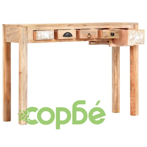 Конзолна маса, 110x30x75 cм, мангово дърво масив ➤ топ цена ➤ sorbe.bg