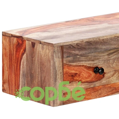 Конзолна маса със стенен монтаж, 100x25x20 см, акация масив ➤ топ цена ➤ sorbe.bg