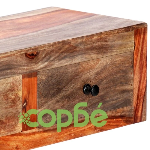 Конзолна маса със стенен монтаж, 100x25x20 см, акация масив ➤ топ цена ➤ sorbe.bg