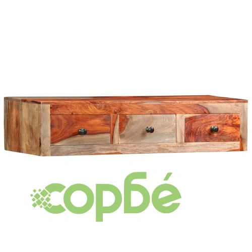 Конзолна маса със стенен монтаж, 100x25x20 см, акация масив ➤ топ цена ➤ sorbe.bg