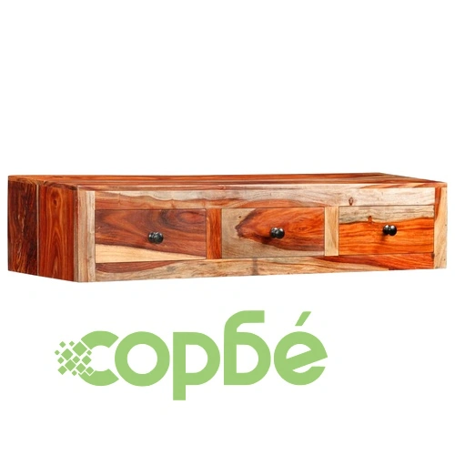 Конзолна маса със стенен монтаж, 100x25x20 см, акация масив ➤ топ цена ➤ sorbe.bg