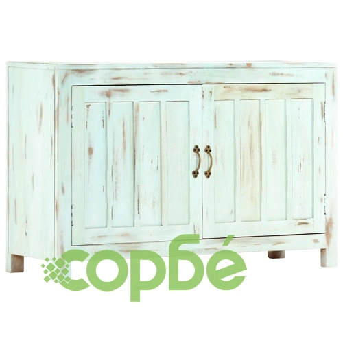 Сайдборд, светлосин, 110x35x70 см, мангово дърво масив ➤ топ цена ➤ sorbe.bg