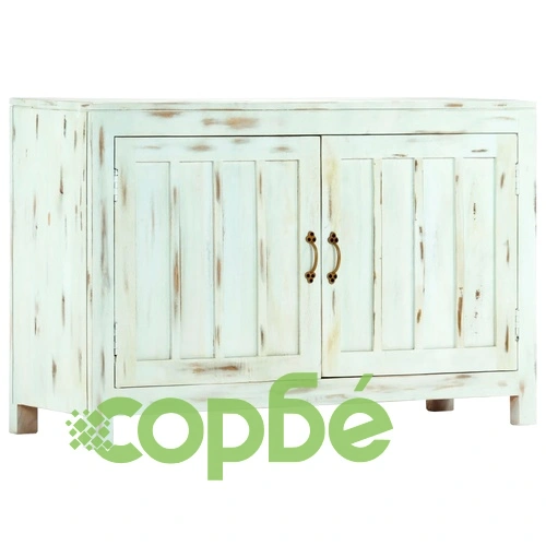 Сайдборд, светлосин, 110x35x70 см, мангово дърво масив ➤ топ цена ➤ sorbe.bg