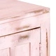Сайдборд, светлорозов, 110x35x70 см, мангово дърво масив