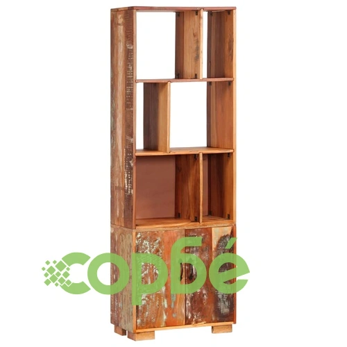 Етажерка за книги, 60x35x180 см, регенерирано дърво масив ➤ топ цена ➤ sorbe.bg
