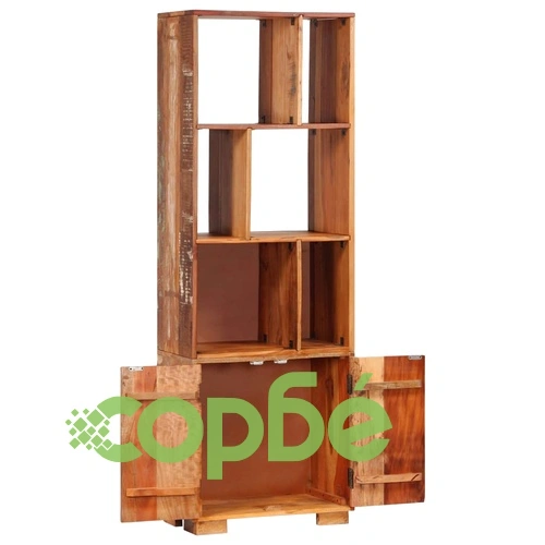Етажерка за книги, 60x35x180 см, регенерирано дърво масив ➤ топ цена ➤ sorbe.bg