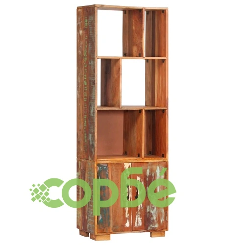 Етажерка за книги, 60x35x180 см, регенерирано дърво масив ➤ топ цена ➤ sorbe.bg