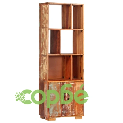 Етажерка за книги, 60x35x180 см, регенерирано дърво масив ➤ топ цена ➤ sorbe.bg