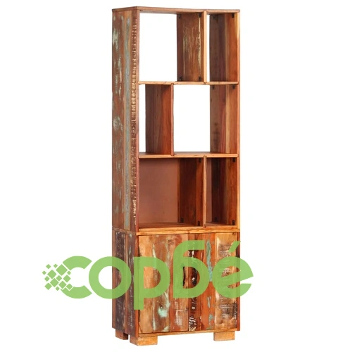 Етажерка за книги, 60x35x180 см, регенерирано дърво масив ➤ топ цена ➤ sorbe.bg