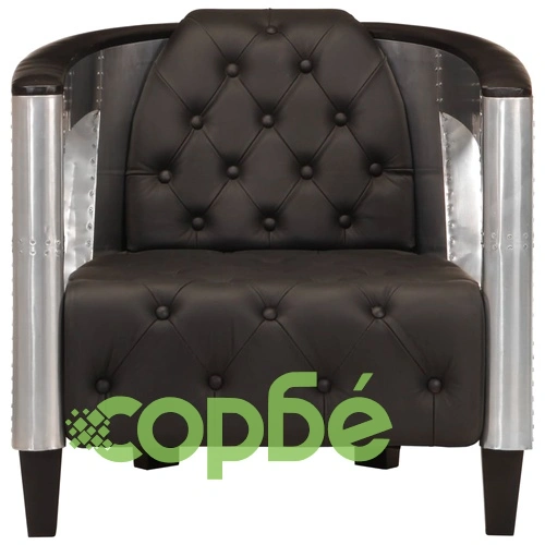 Фотьойл Aviator, черен, естествена кожа ➤ топ цена ➤ sorbe.bg