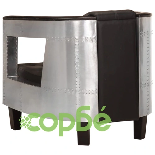 Фотьойл Aviator, черен, естествена кожа ➤ топ цена ➤ sorbe.bg