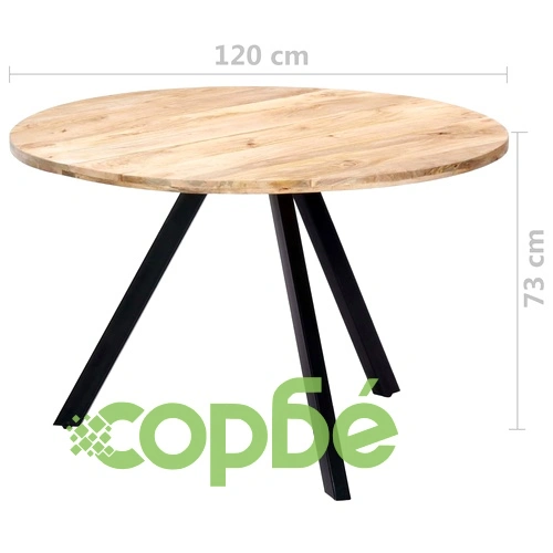 Трапезна маса, 120x76 cм, мангово дърво масив ➤ топ цена ➤ sorbe.bg