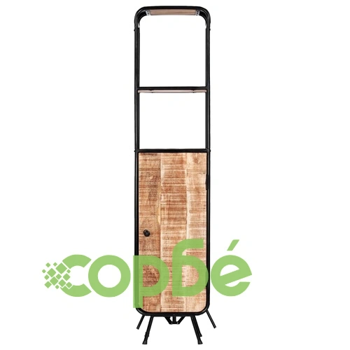 Висок шкаф, 40x30x180 см, грубо мангово дърво масив ➤ топ цена ➤ sorbe.bg