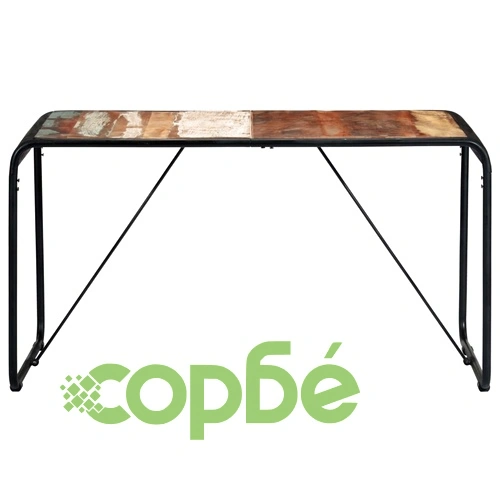 Трапезна маса, 140x70x76 см, регенерирано дърво масив ➤ топ цена ➤ sorbe.bg