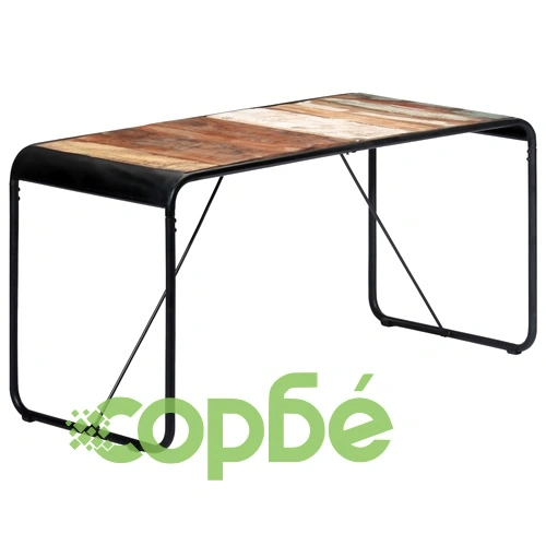 Трапезна маса, 140x70x76 см, регенерирано дърво масив ➤ топ цена ➤ sorbe.bg