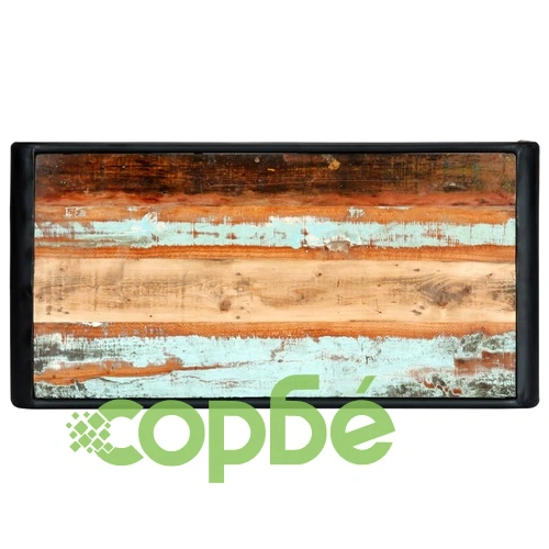 Трапезна маса, 118x60x76 cм, регенерирано дърво масив ➤ топ цена ➤ sorbe.bg