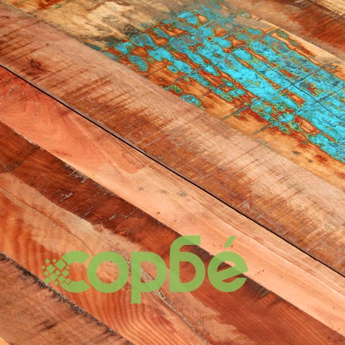 Трапезна маса, 118x60x76 cм, регенерирано дърво масив ➤ топ цена ➤ sorbe.bg