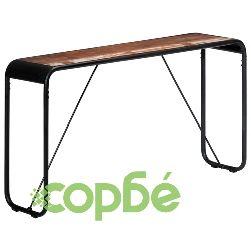 Конзолна маса, 140x35x76 cм, регенерирано дърво масив ➤ топ цена ➤ sorbe.bg