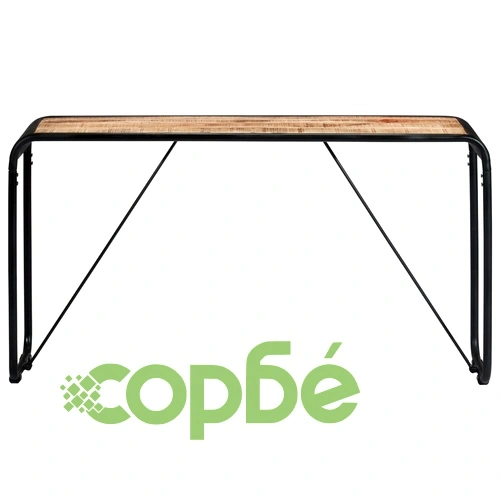 Конзолна маса, 140x35x76 cм, грубо мангово дърво масив ➤ топ цена ➤ sorbe.bg