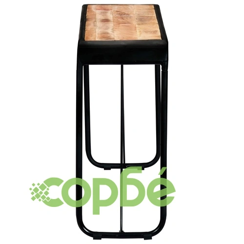 Конзолна маса, 140x35x76 cм, грубо мангово дърво масив ➤ топ цена ➤ sorbe.bg