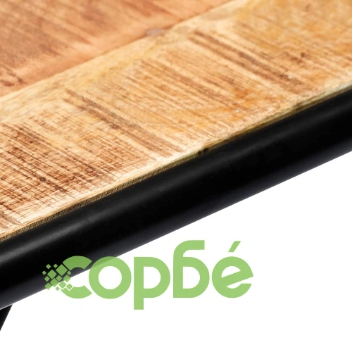 Конзолна маса, 140x35x76 cм, грубо мангово дърво масив ➤ топ цена ➤ sorbe.bg