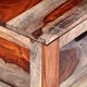 Маса за кафе, сива, 100x50x30 см, акациево дърво масив