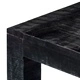 Кафе маса, черна, 110x50x35 см, мангово дърво масив