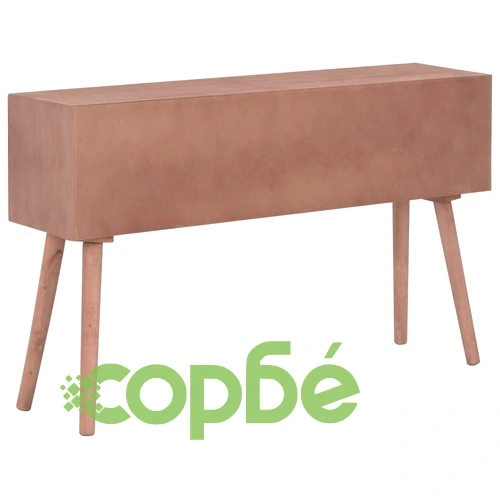 Конзолна маса с 8 чекмеджета, 120x30x76 см, бор масив ➤ топ цена ➤ sorbe.bg