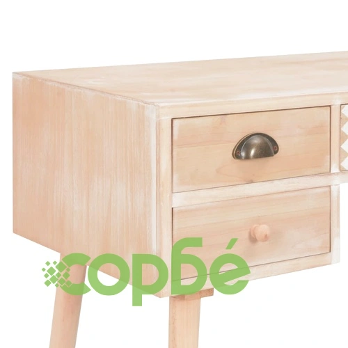 Бюро с 5 чекмеджета, 114x40x75,5 см, масивна борова дървесина ➤ топ цена ➤ sorbe.bg