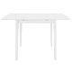 Разтегателна трапезна маса, бяла, (80-120)x80x74 см, МДФ