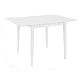 Разтегателна трапезна маса, бяла, (80-120)x80x74 см, МДФ