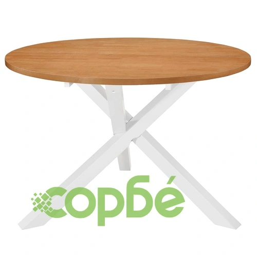 Трапезна маса, бяла, 120x75 см, МДФ ➤ топ цена ➤ sorbe.bg