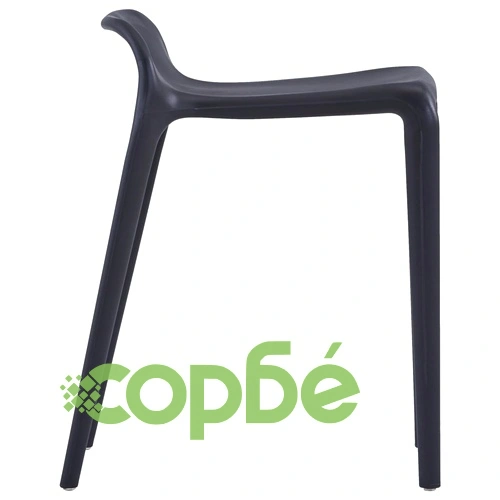 Стифиращи табуретки, 4 бр, черни, пластмаса ➤ топ цена ➤ sorbe.bg