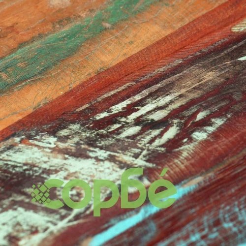Маса за кафе, 120x50x30 см, регенерирано дърво масив и стомана ➤ топ цена ➤ sorbe.bg