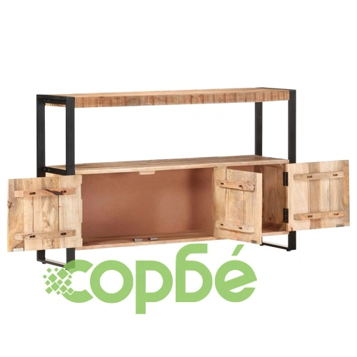 Страничен шкаф, 120x30x75 см, манго масив ➤ топ цена ➤ sorbe.bg