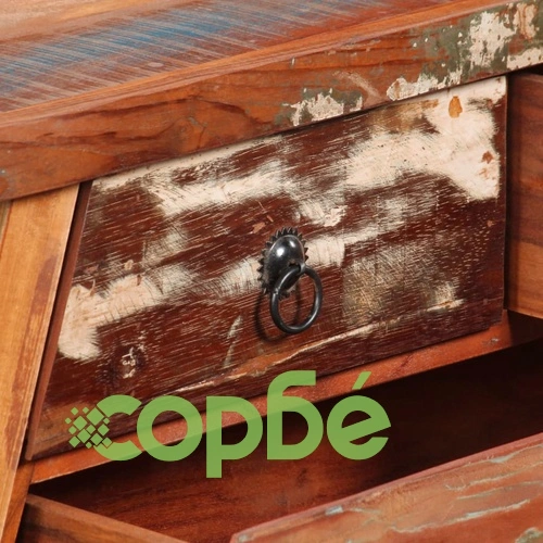 Конзолна маса, 110x30x75 cм, регенерирано дърво масив ➤ топ цена ➤ sorbe.bg