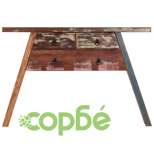 Конзолна маса, 110x30x75 cм, регенерирано дърво масив ➤ топ цена ➤ sorbe.bg