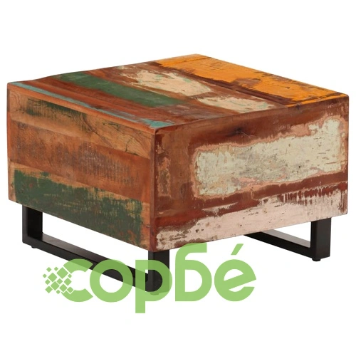 Маса за кафе 50x50x35 см масивно регенерирано дърво ➤ топ цена ➤ sorbe.bg