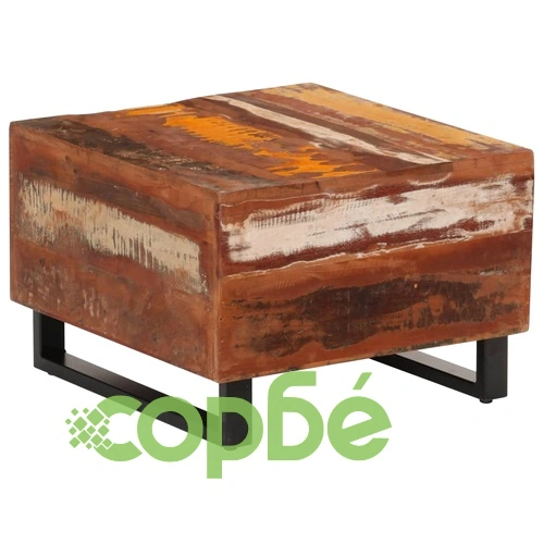 Маса за кафе 50x50x35 см масивно регенерирано дърво ➤ топ цена ➤ sorbe.bg