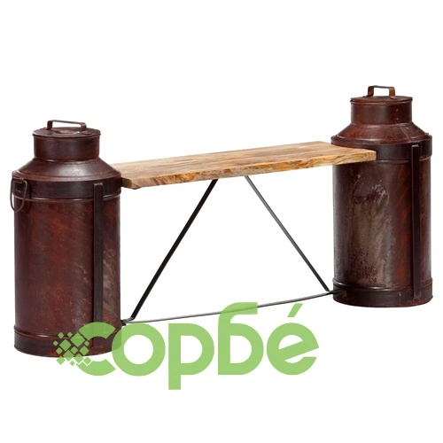 Пейка с гюмове за мляко, 150x33x64 см, мангово дърво масив ➤ топ цена ➤ sorbe.bg