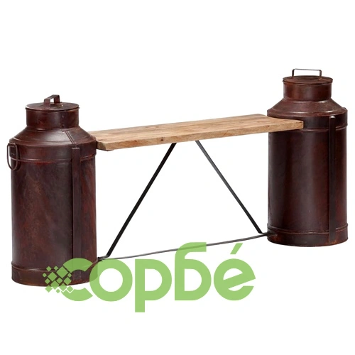 Пейка с гюмове за мляко, 150x33x64 см, мангово дърво масив ➤ топ цена ➤ sorbe.bg