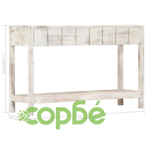 Конзолна маса, 120x35x75 cм, манго масив  ➤ топ цена ➤ sorbe.bg