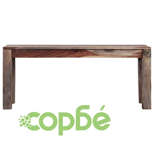 Пейка, 110 см, сива, акациева дървесина масив ➤ топ цена ➤ sorbe.bg