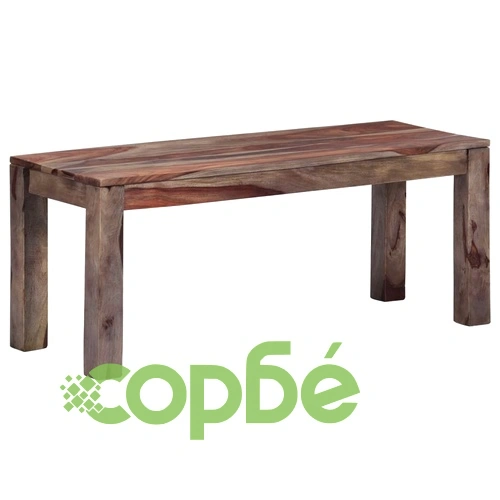 Пейка, 110 см, сива, акациева дървесина масив ➤ топ цена ➤ sorbe.bg