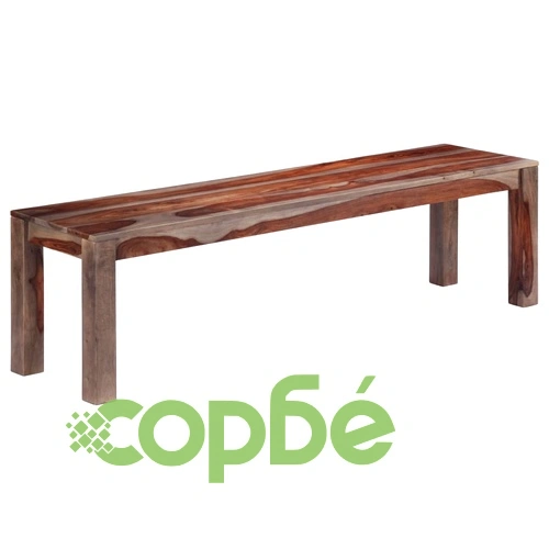 Пейка, 160 см, сива, шишамова дървесина масив ➤ топ цена ➤ sorbe.bg