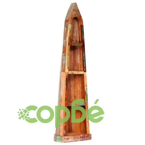 Етажерка за книги, 50x40x180 см, регенерирано дърво масив ➤ топ цена ➤ sorbe.bg