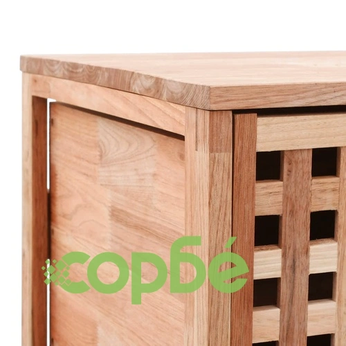 Шкаф за баня 41x41x91 см орехово дърво масив ➤ топ цена ➤ sorbe.bg