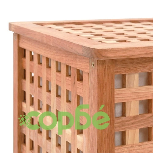 Кош за пране, 77,5x37,5x46,5 см, орехова дървесина масив ➤ топ цена ➤ sorbe.bg